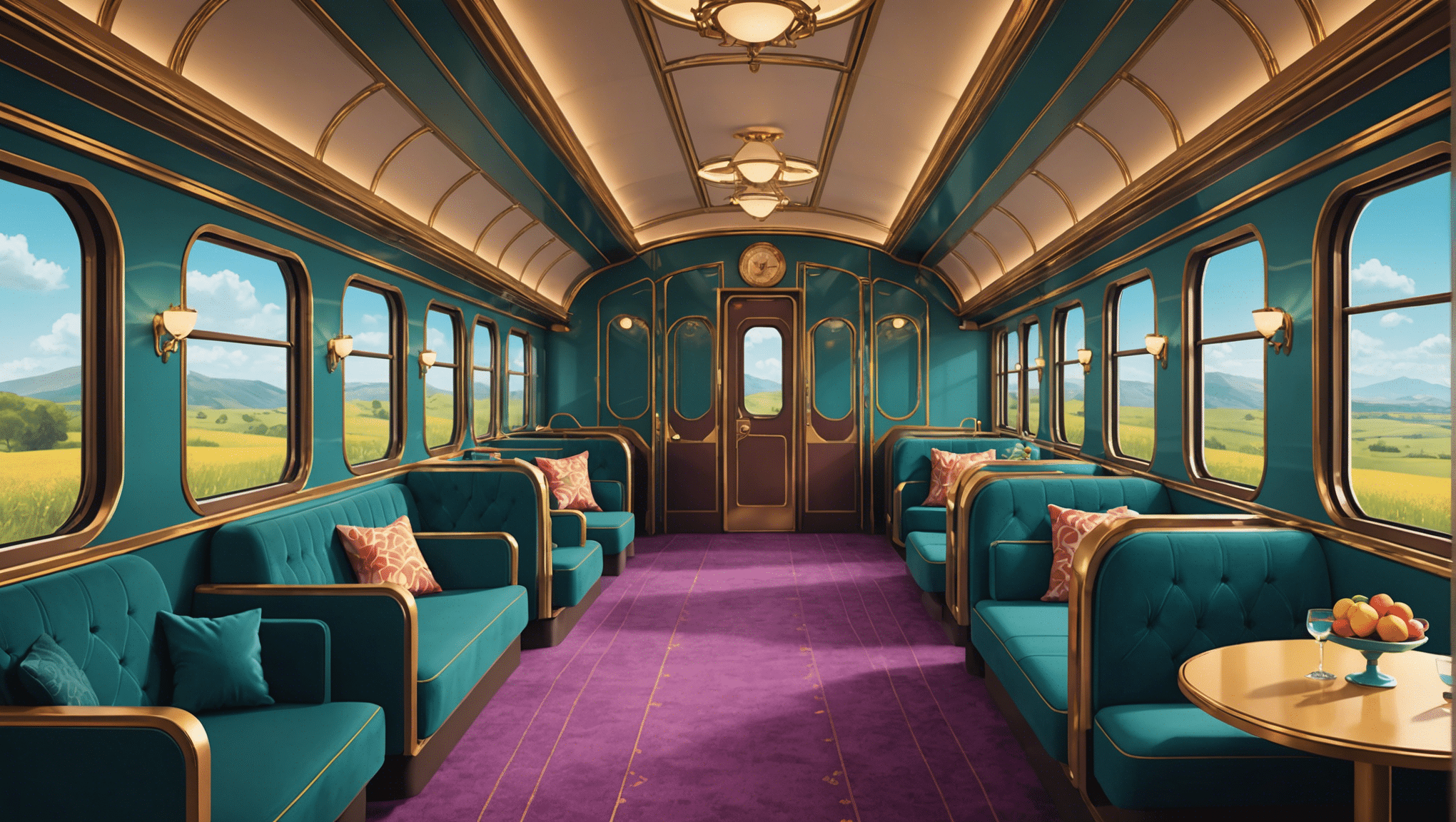 在华丽的环境中探索豪华火车旅行的难忘体验，留下永恒的回忆。